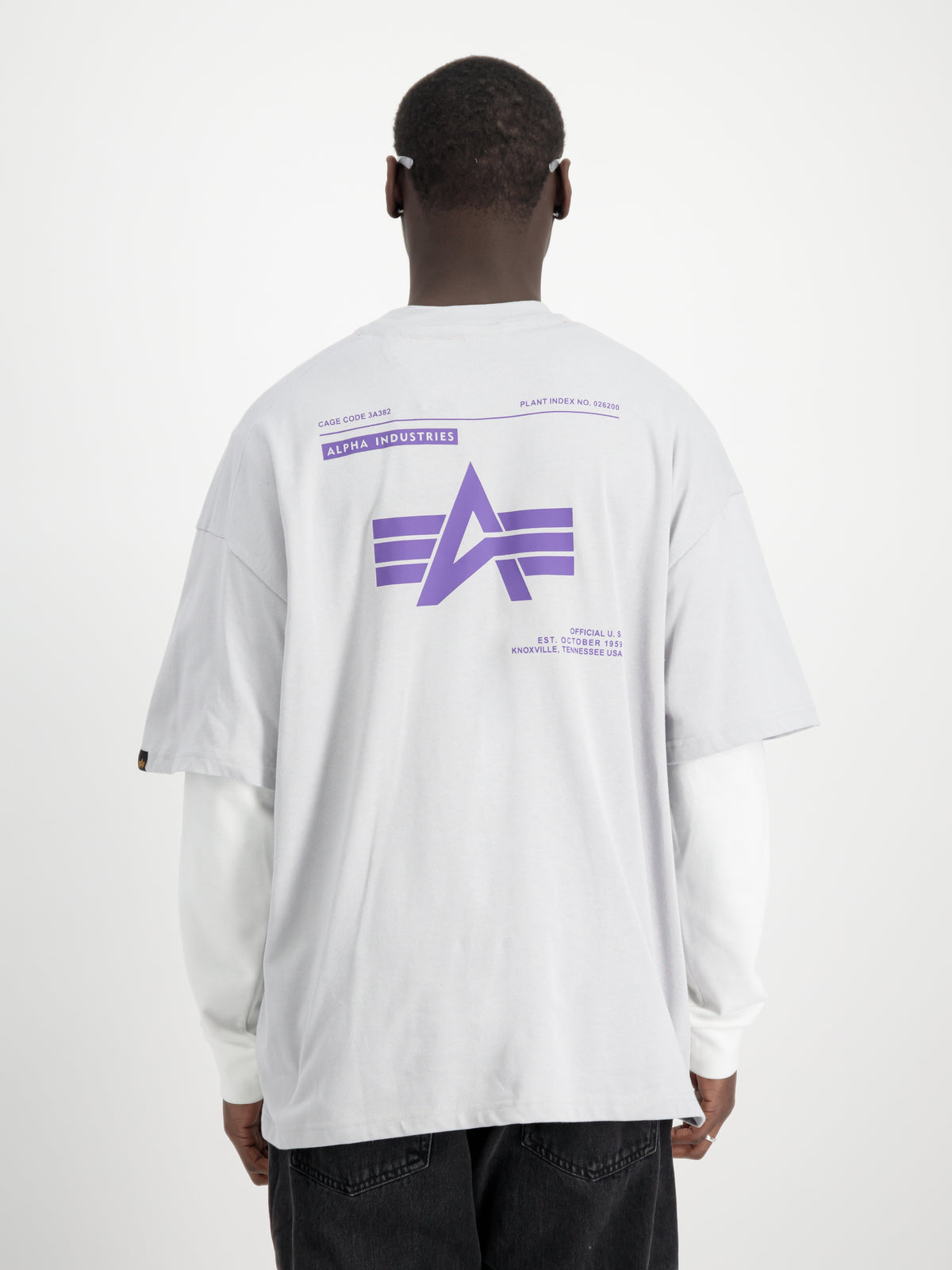 Logo Code Backprint Oversized T-Shirt
