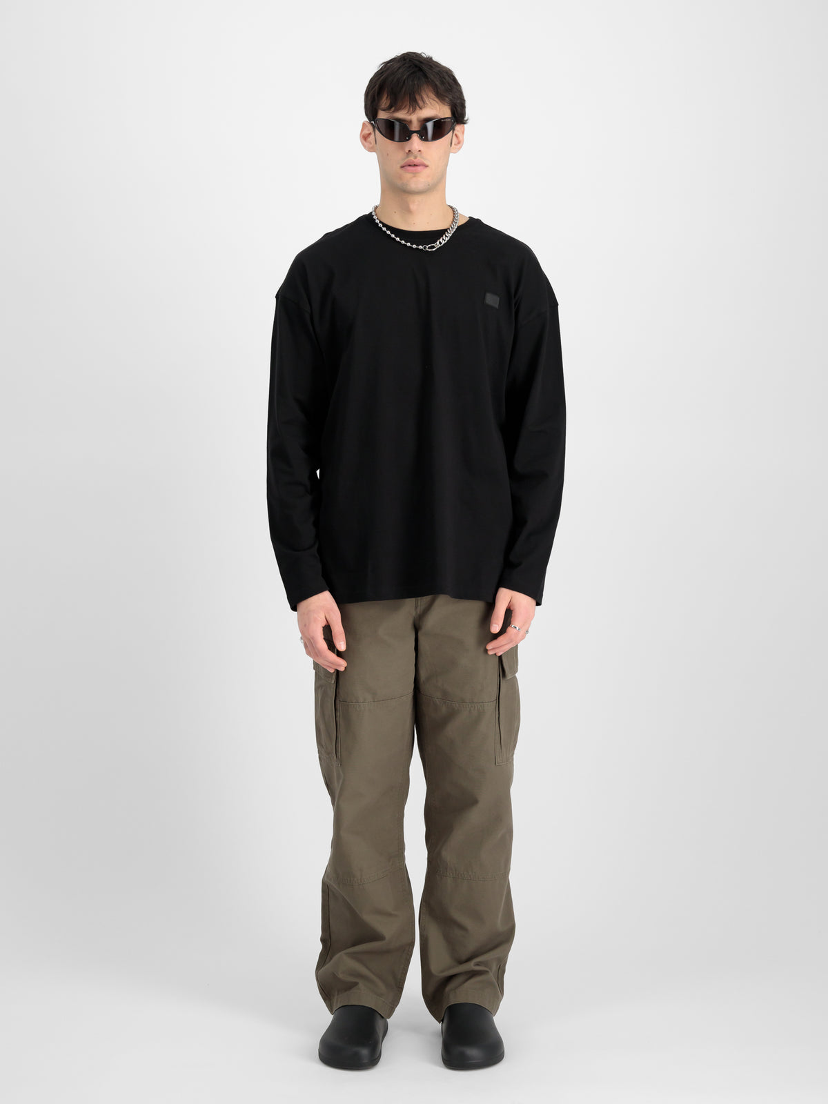 Alpha Essentials Rubber Logo Loose Longsleeve