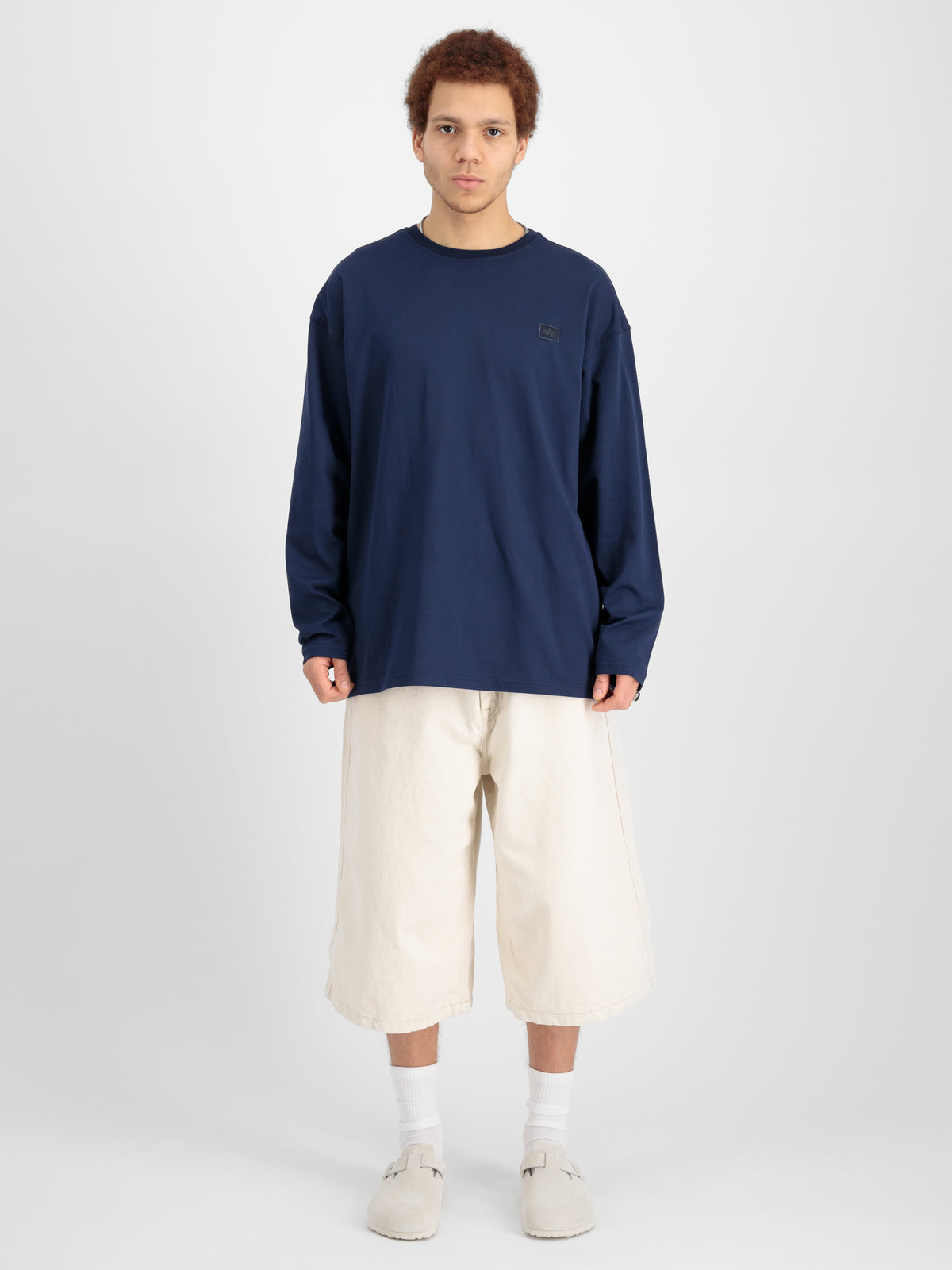 Alpha Essentials Rubber Logo Loose Longsleeve