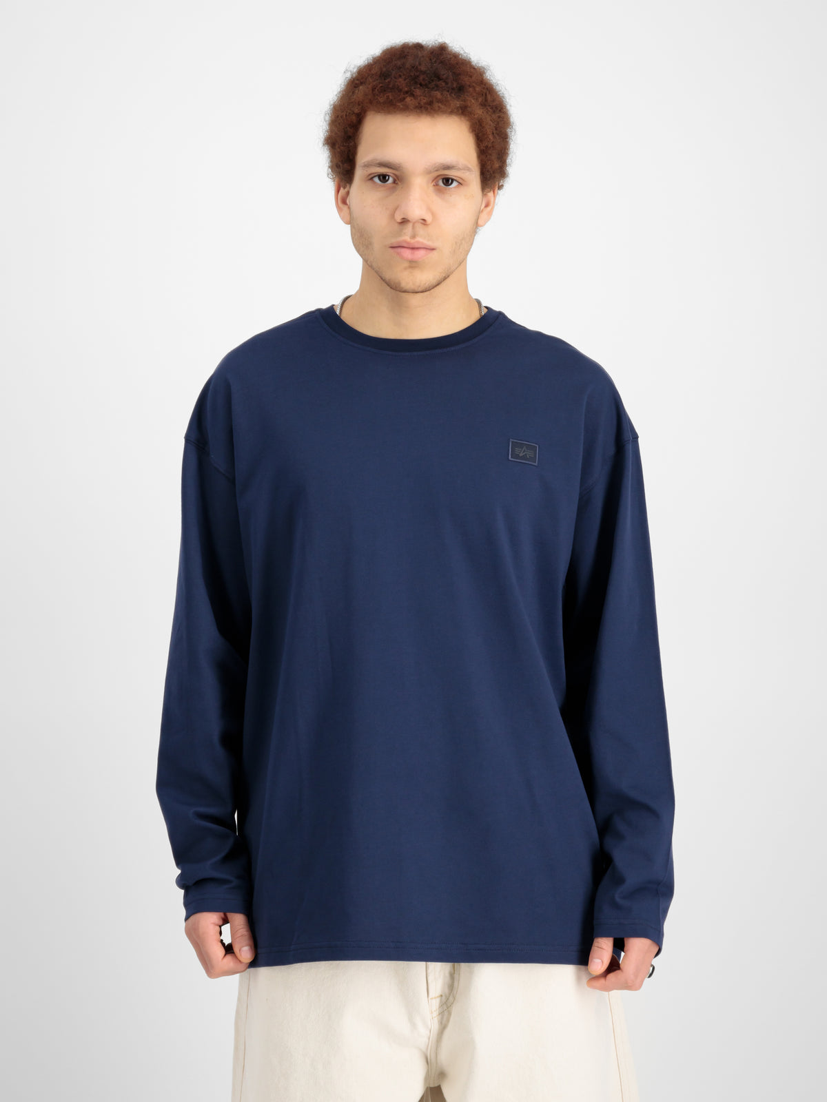 Alpha Essentials Rubber Logo Loose Longsleeve