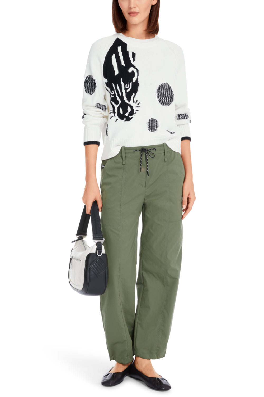 Pullover-Strick & Pullover-Marc Cain-OUTLET-34-white and black-ARCHIVIST-ARCHIVE-SALE