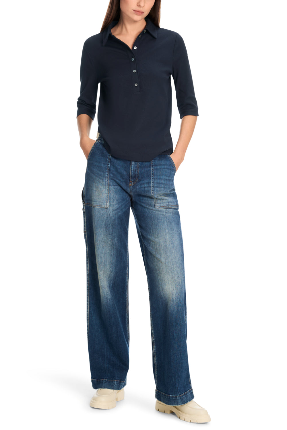 Poloshirt-Shirts-Marc Cain-OUTLET-34-midnight blue-ARCHIVIST-ARCHIVE-SALE