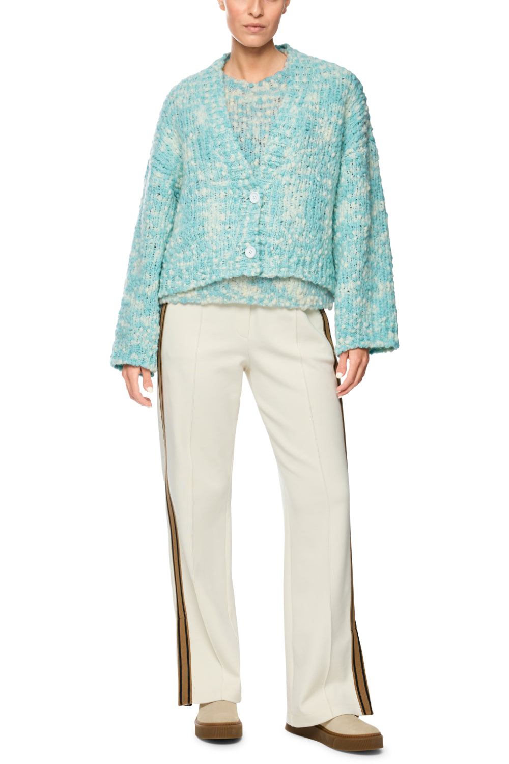 Cardigan-Strick & Pullover-Marc Cain-OUTLET-34-soft teal-ARCHIVIST-ARCHIVE-SALE