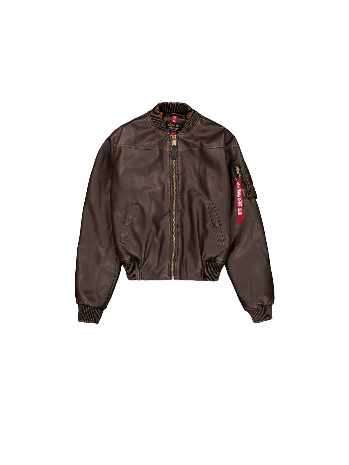 MA-1 Faux Leather Vintage Bomber Jacket Women