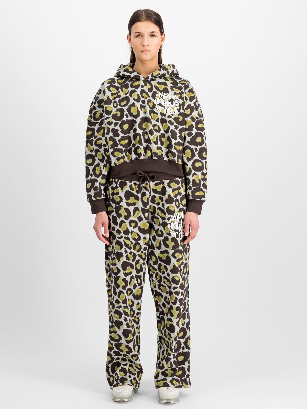Logo Camo Oversized Hoodie Women
