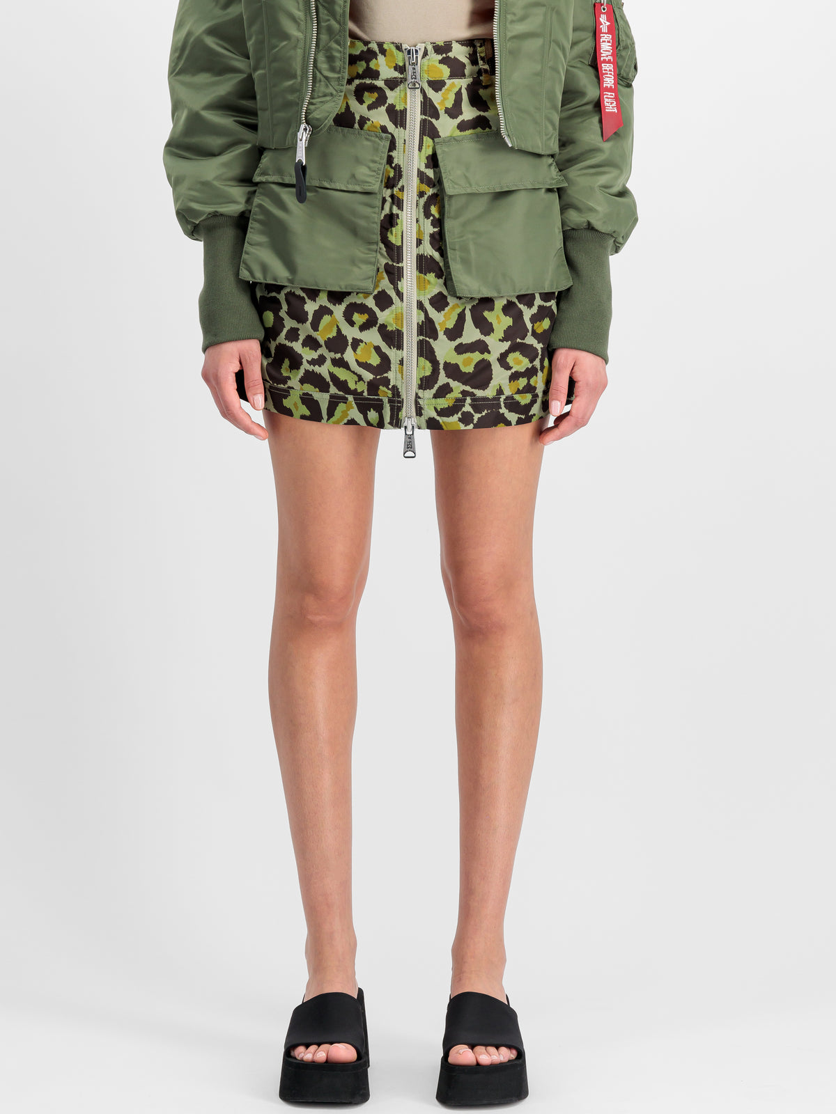 Camo Utility Mini Skirt Women