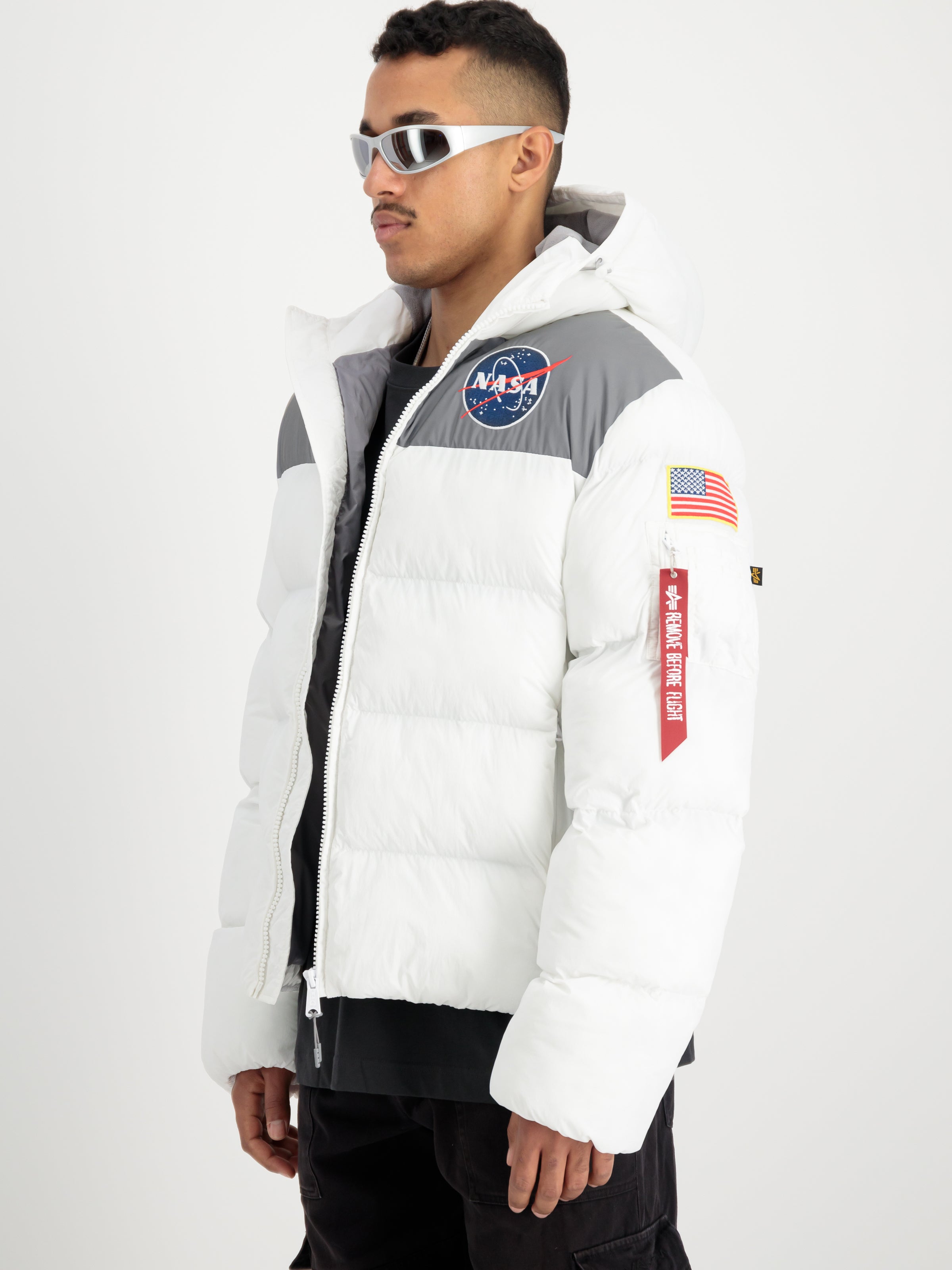 NASA Holographic Print Winter Jacket