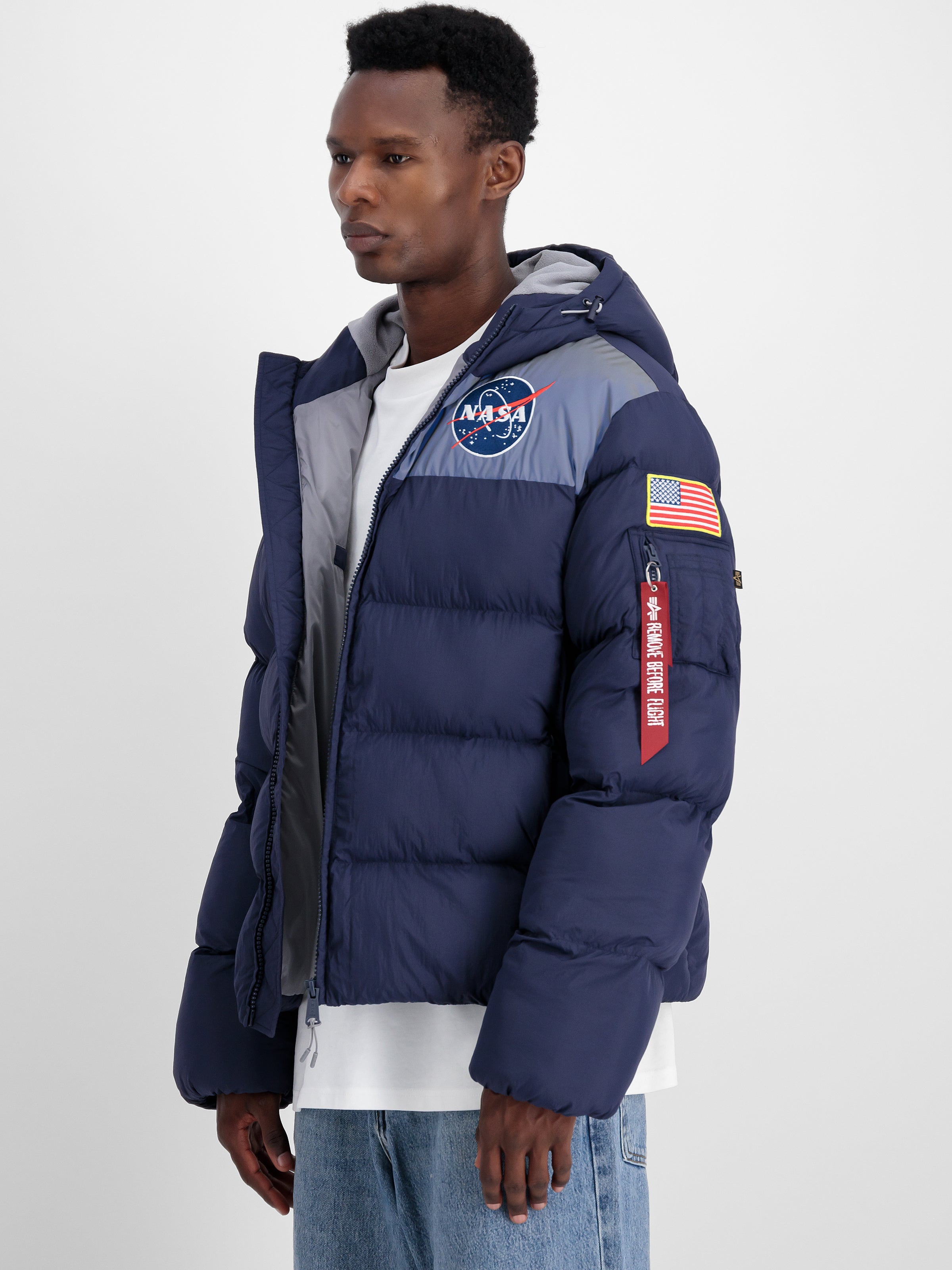 NASA Holographic Print Winter Jacket