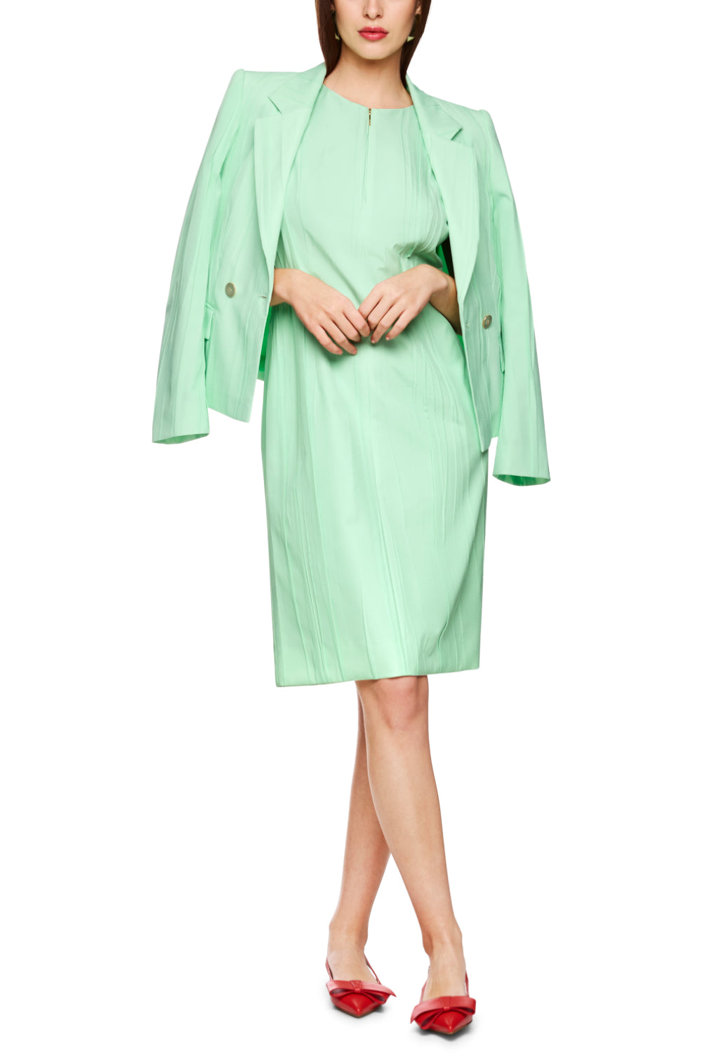 Kleid-Kleider & Röcke-Marc Cain-OUTLET-34-pistachio macaron-ARCHIVIST-ARCHIVE-SALE