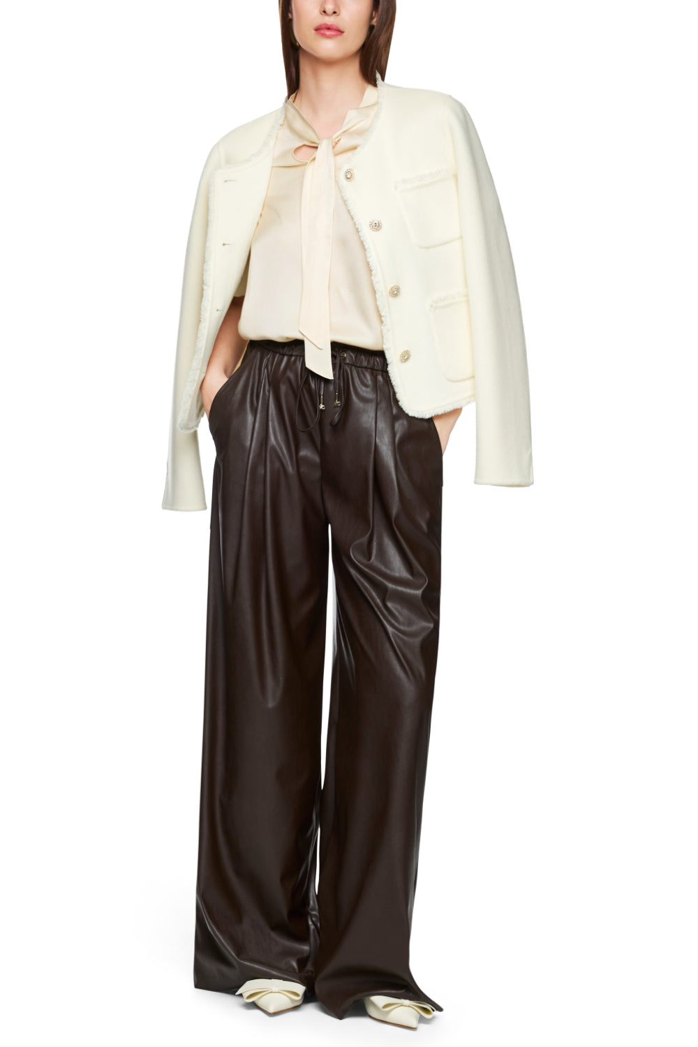 Blusenshirt-Hemden & Blusen-Marc Cain-OUTLET-34-bright ecru-ARCHIVIST-ARCHIVE-SALE