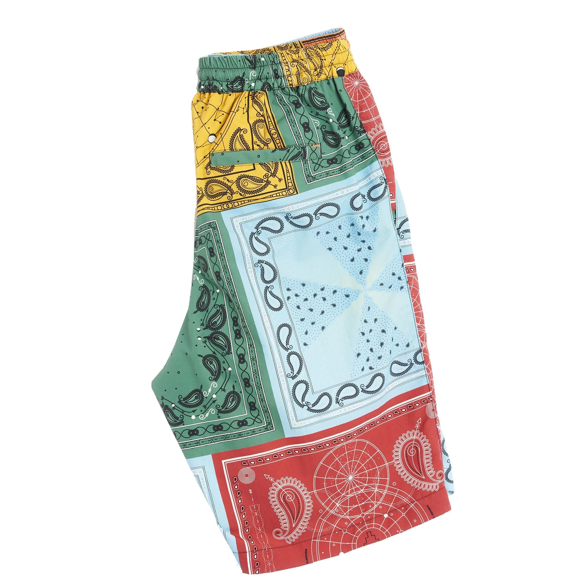 Marcelo Burlon County Of Milan-Marcelo Burlon All Over Bandana Shorts-MEN CLOTHING-Black-Deal-Outlet-by-ARCHIVIST