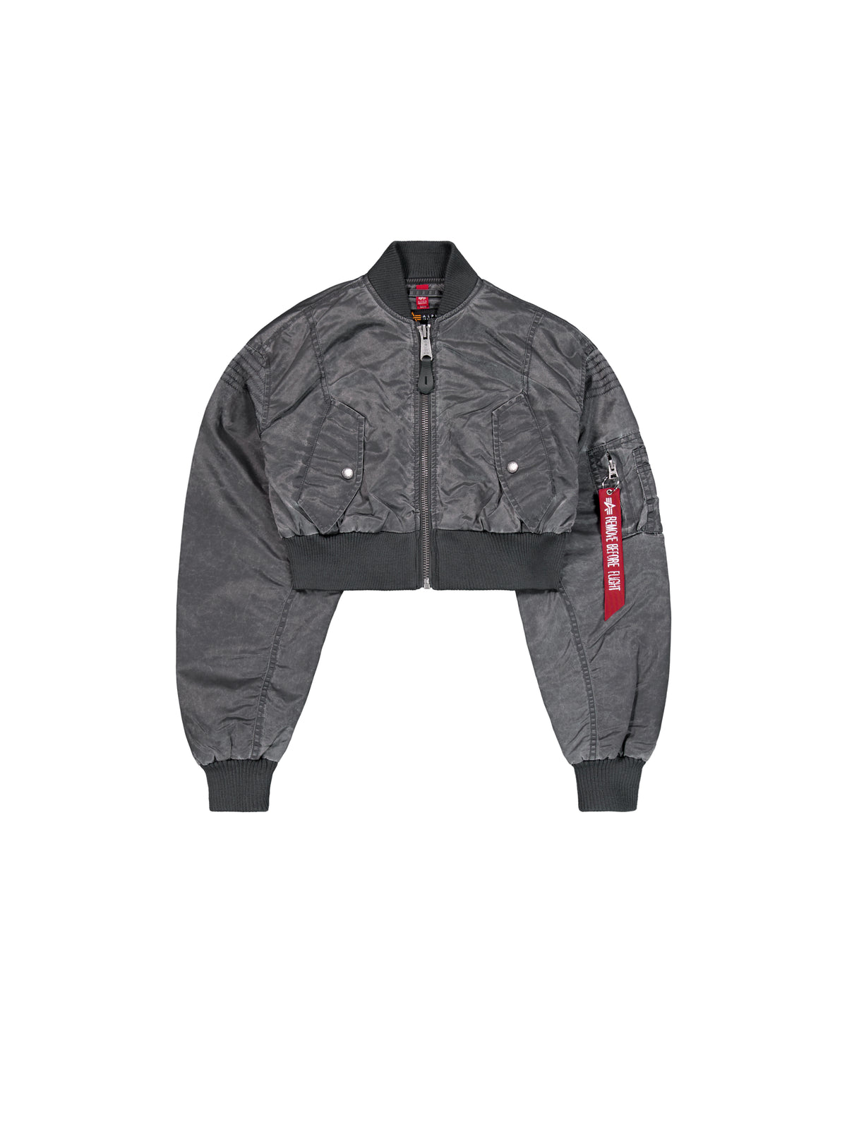 MA-1 Vintage Cropped Light Bomber Jacket Women