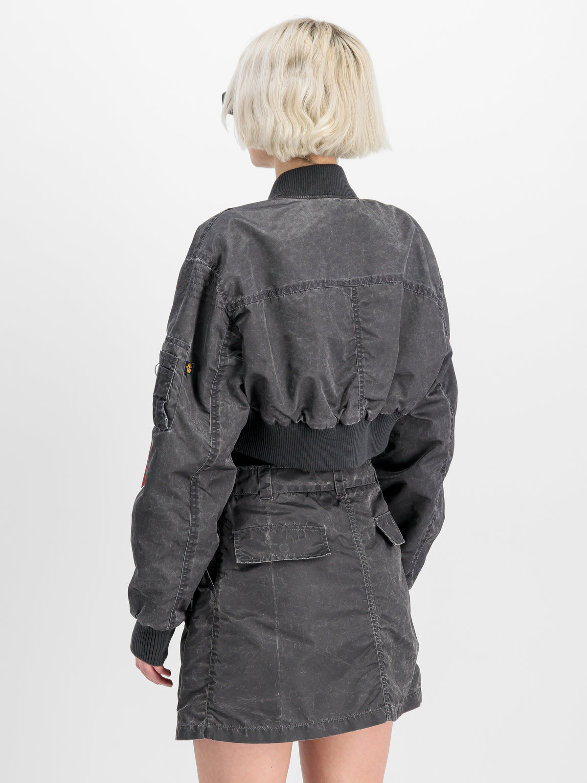 MA-1 Vintage Cropped Light Bomber Jacket Women