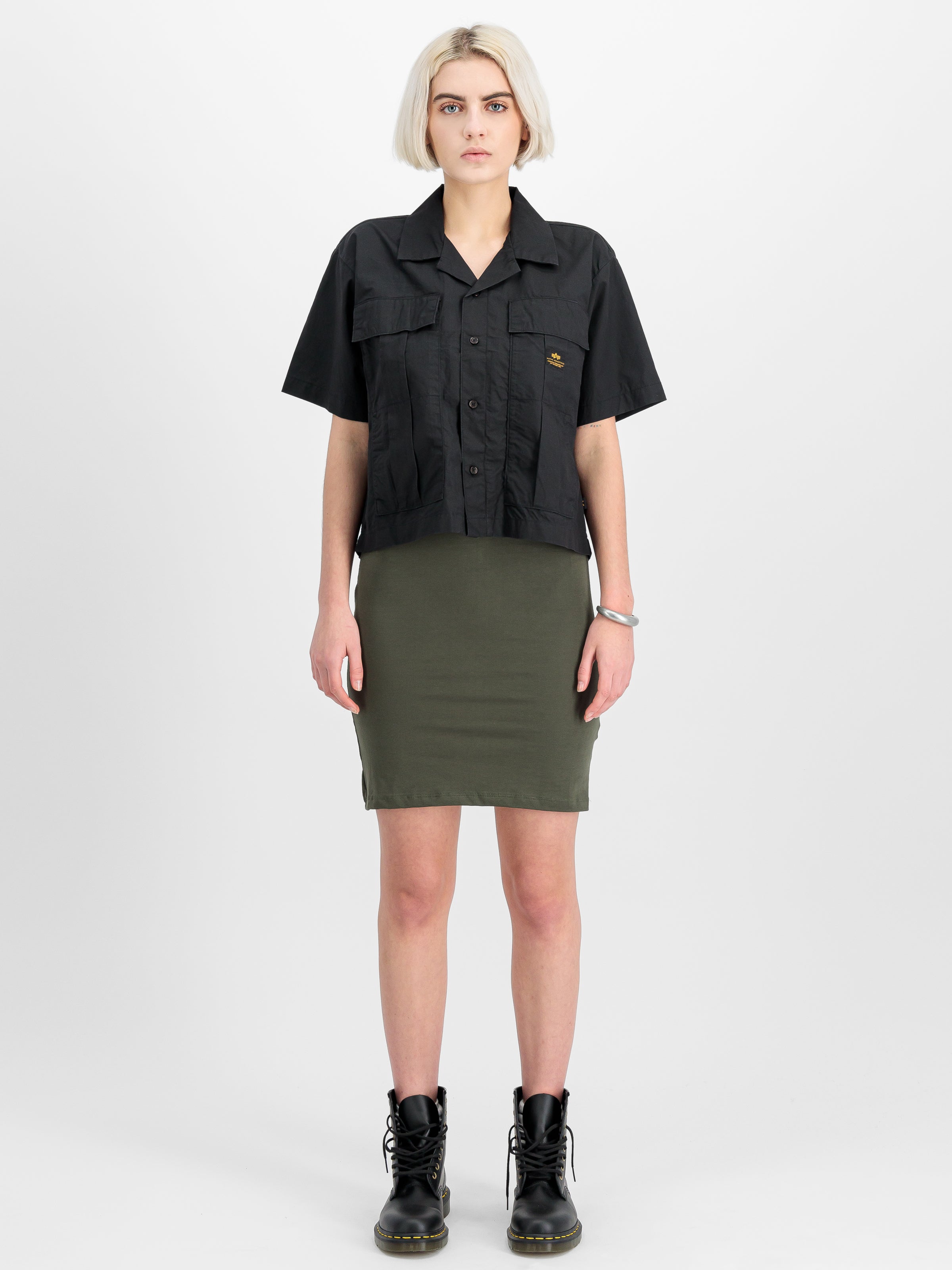 Short Sleeve Cargo Shirt Women-Shirts-Alpha Industries-OUTLET-ARCHIVIST-ARCHIVE-SALE