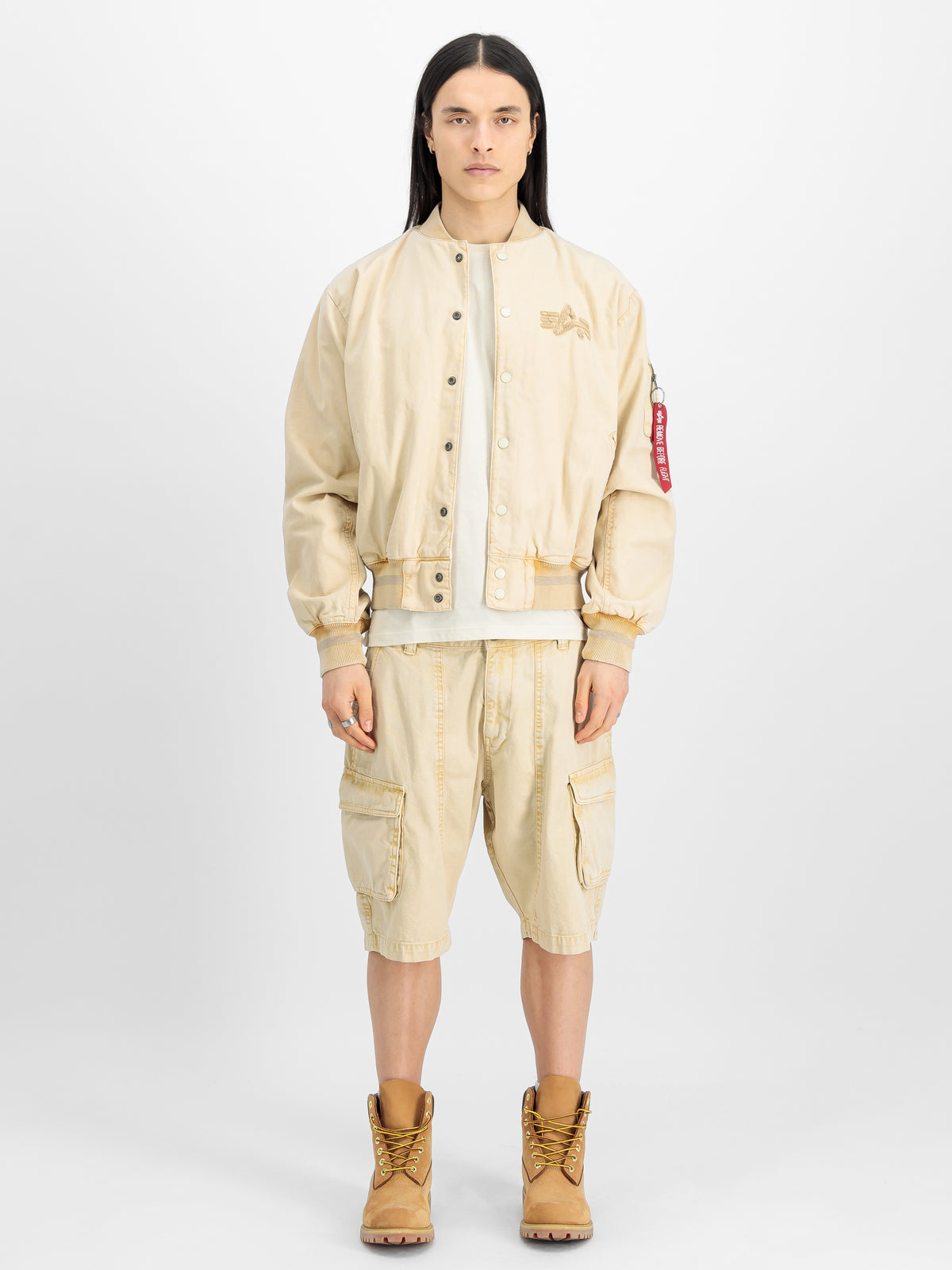 Coach Back Embroidery Light Bomber Jacket