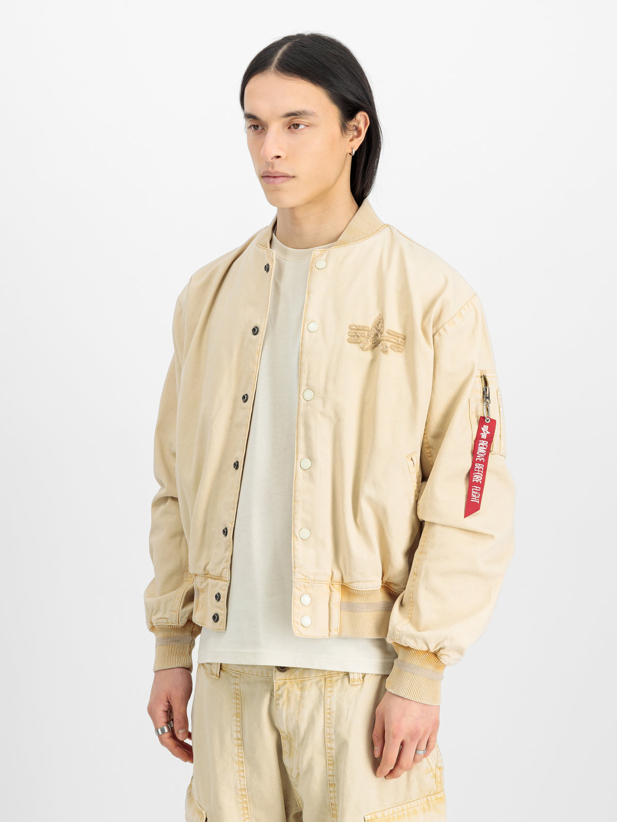 Coach Back Embroidery Light Bomber Jacket