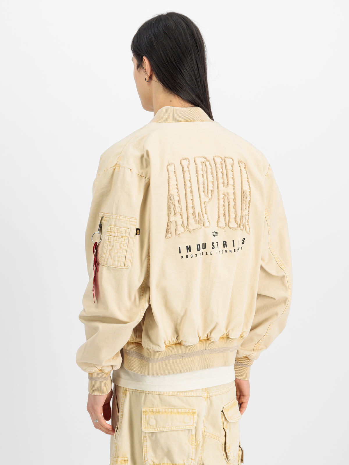 Coach Back Embroidery Light Bomber Jacket