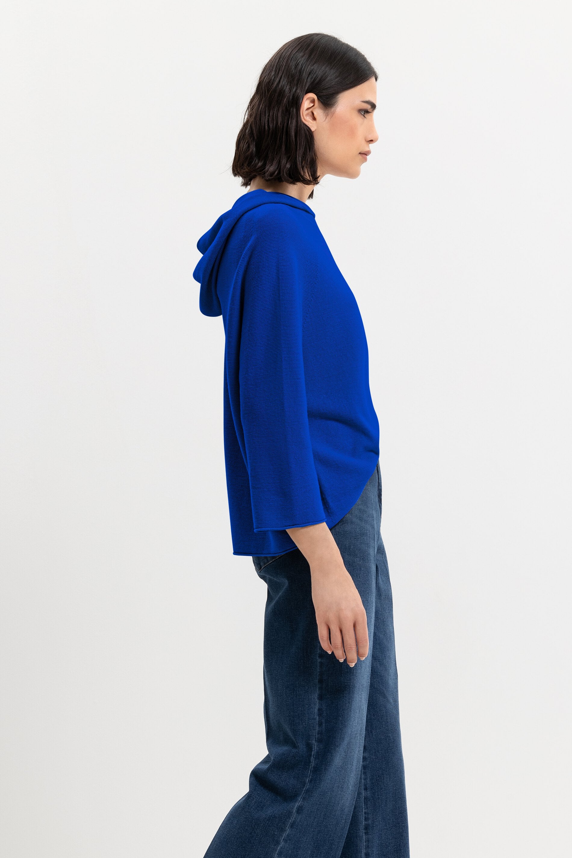 LUISA CERANO-OUTLET-SALE-Cape-Hoodie aus Woll-Mix-Strick-by-ARCHIVIST