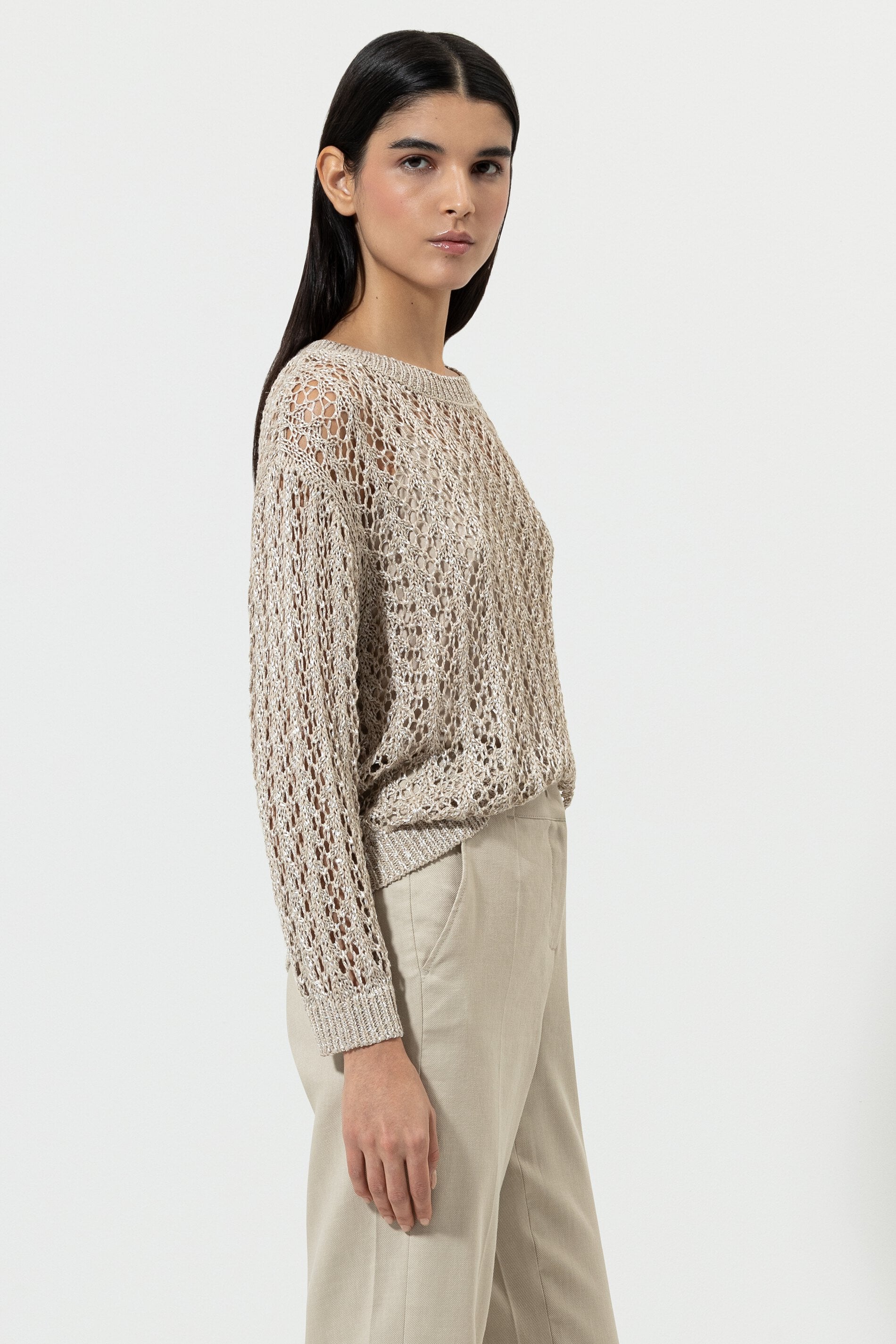 Pullover in Ajour-Muster