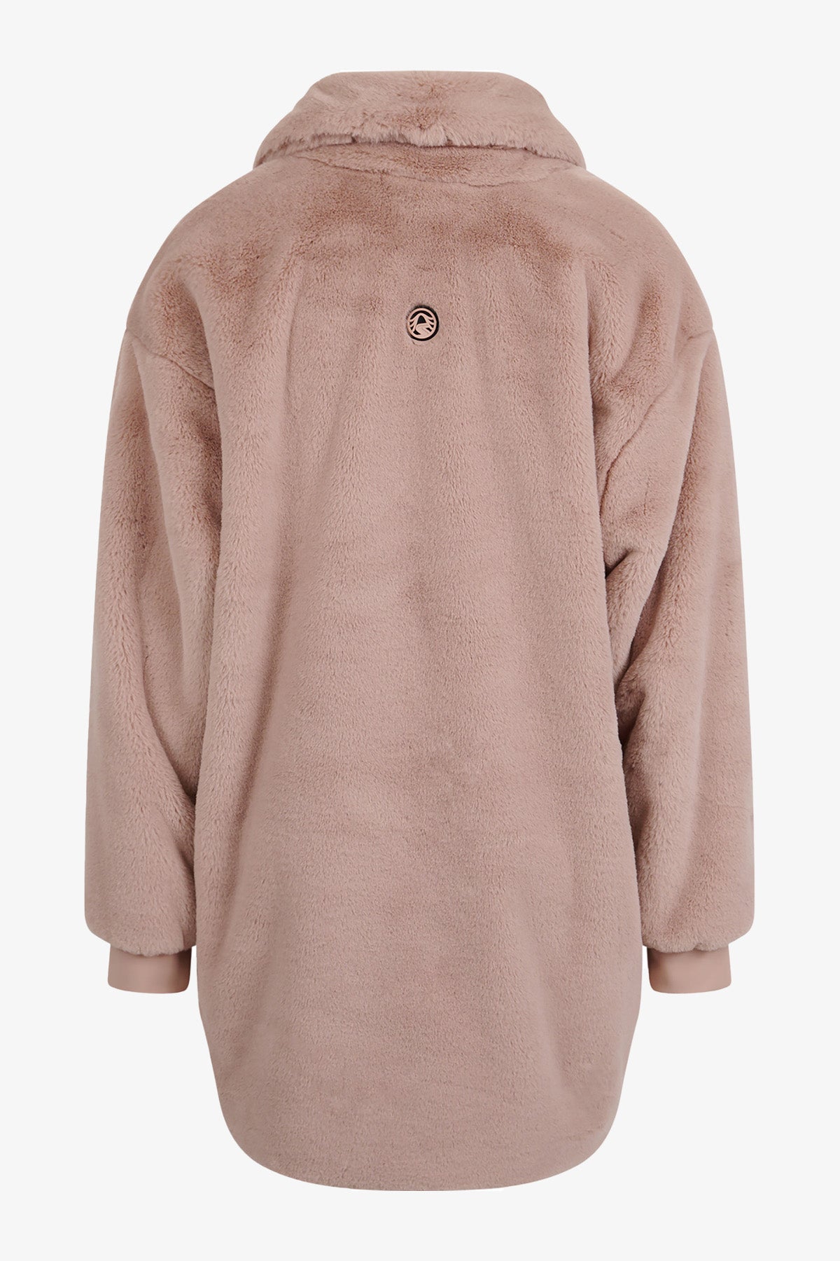 Plüsch-Kurzmantel mit Reverskragen