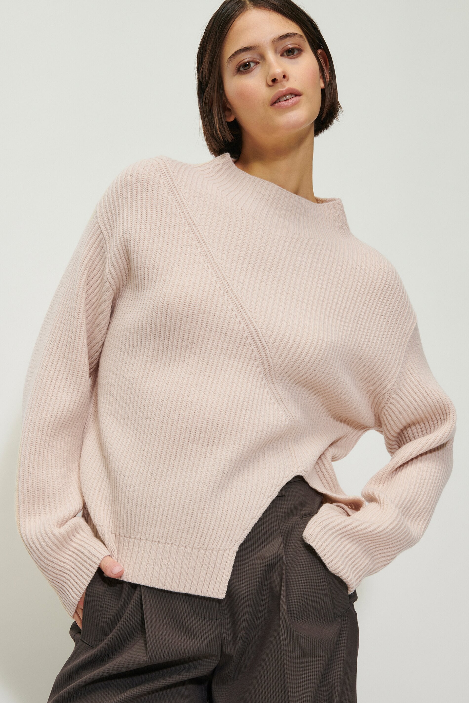 Turtleneck-Pulli aus Woll-Mix