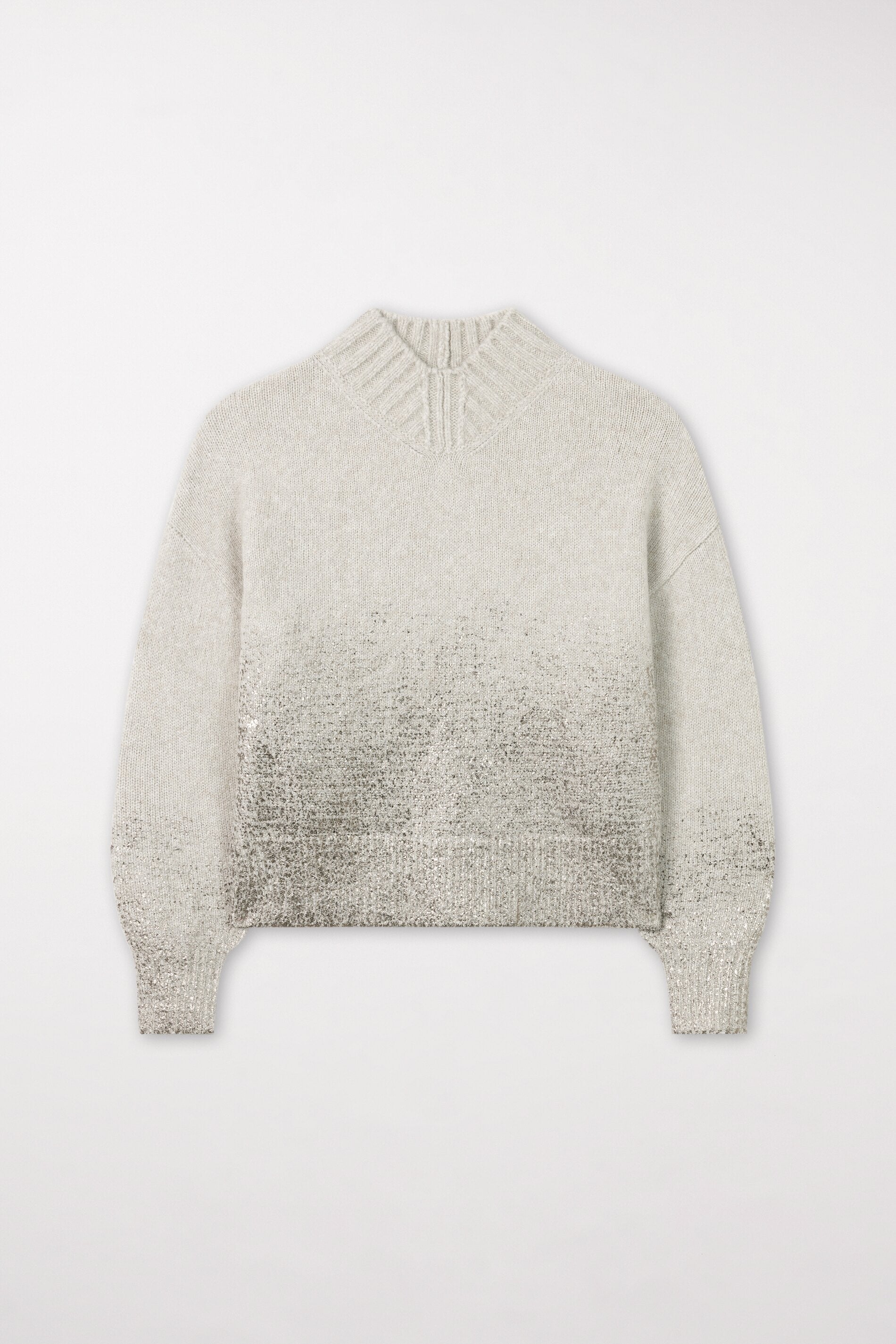 Pullover mit Metallic-Print