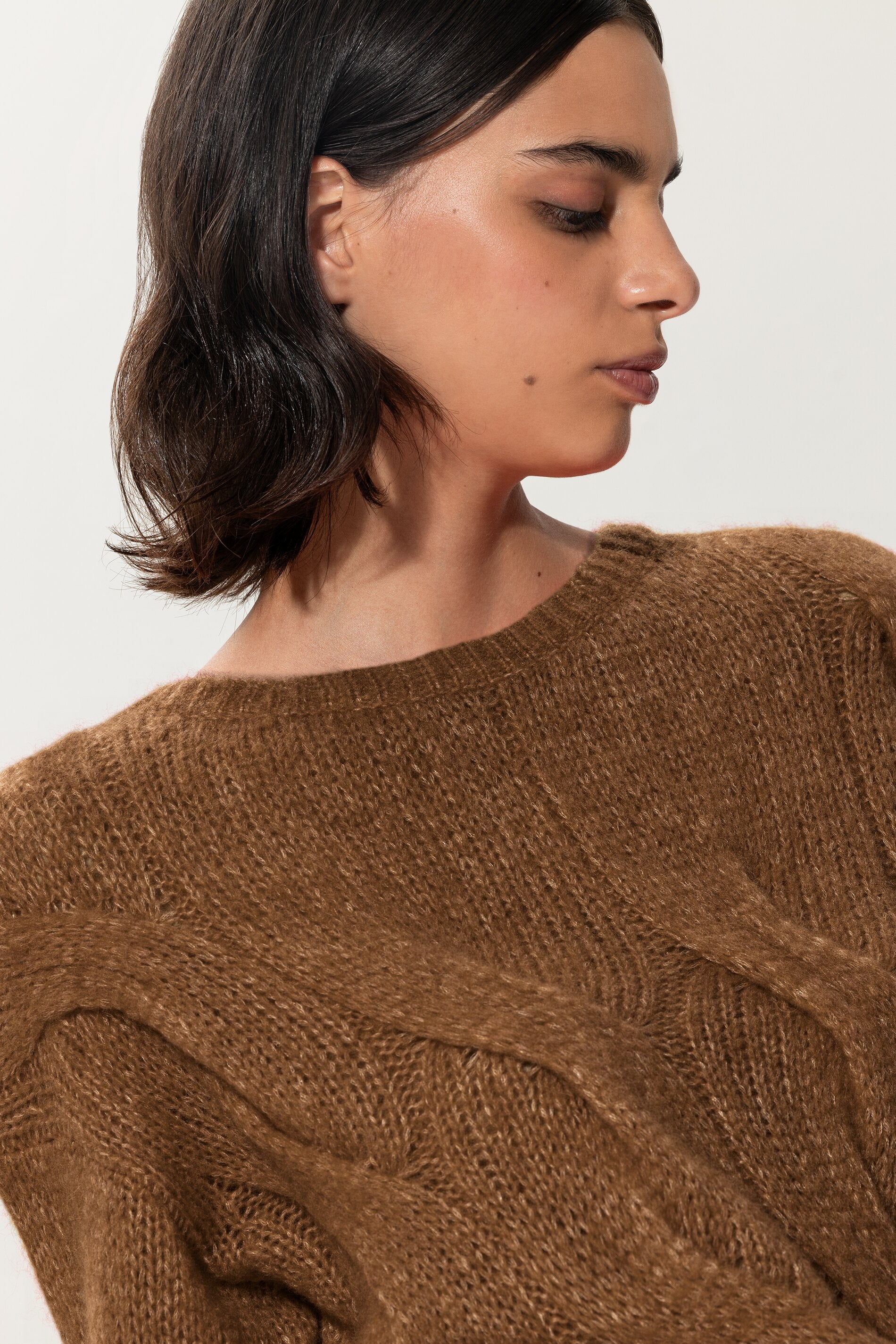 Pullover mit Zopfmuster