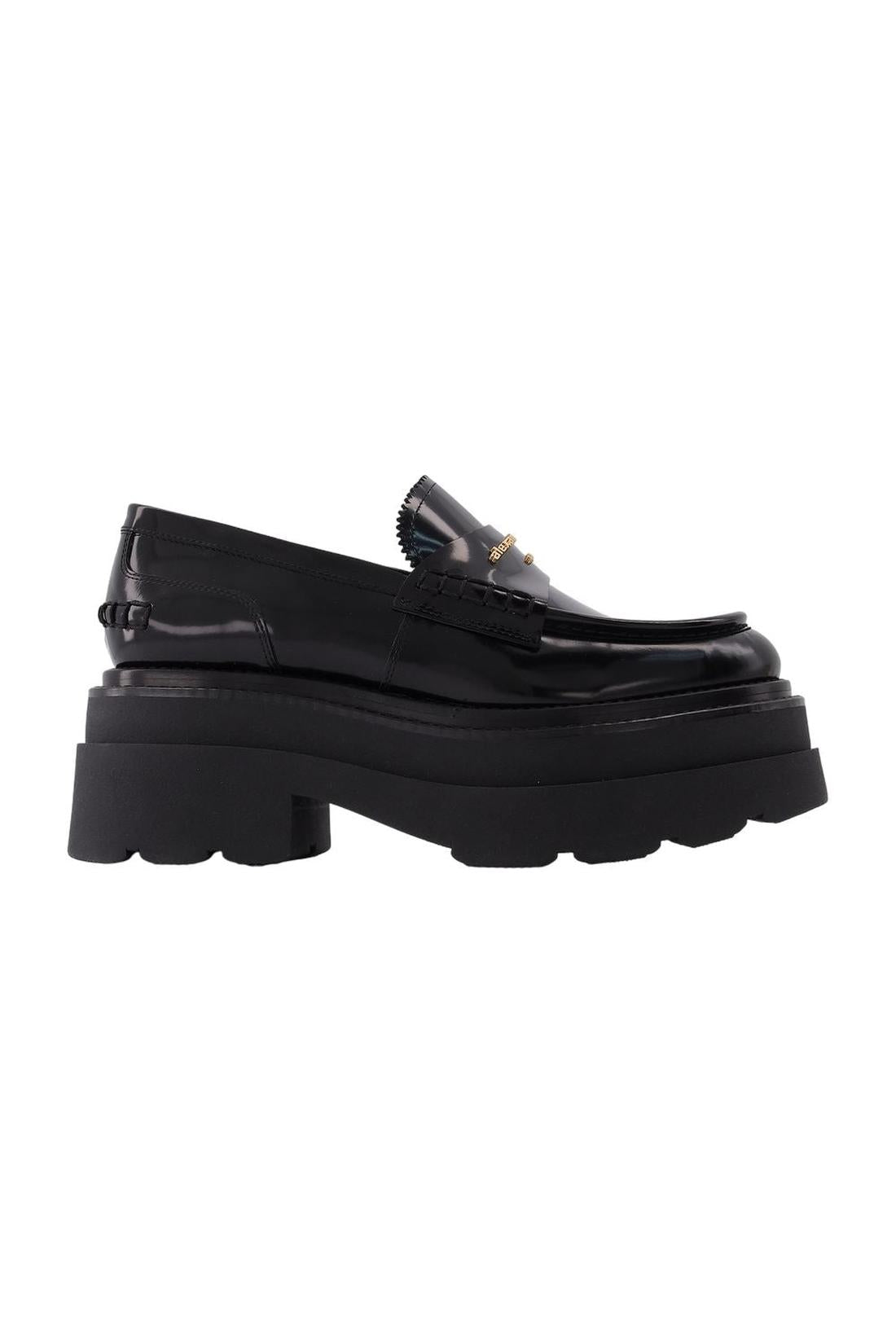 Alexander Wang-Carter Platform 75 Mokassins aus schwarzem Leder-schuhe / flache-schuhe-Black-Deal-Outlet-by-ARCHIVIST
