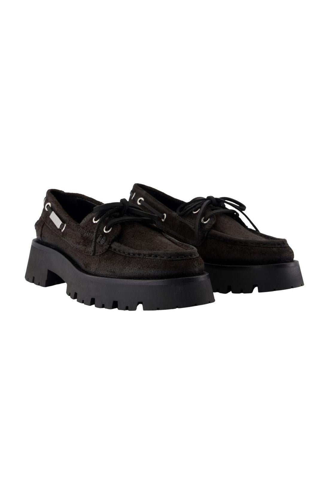 Alexander Wang-Carson Boat Mokassins - Alexander Wang - Leder - Schokolade-schuhe / flache-schuhe-Black-Deal-Outlet-by-ARCHIVIST