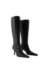 Alexander Wang-Stiefel Vera 85mm Knee High Zip - Alexander Wang - Leder - Schwarz-schuhe / stiefel-Black-Deal-Outlet-by-ARCHIVIST