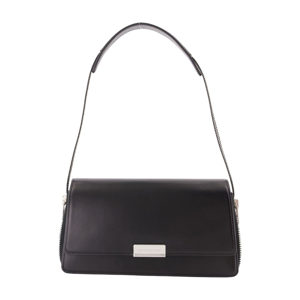 Siren Medium Flap Umhängetasche – Alexander Wang – Leder – Schwarz