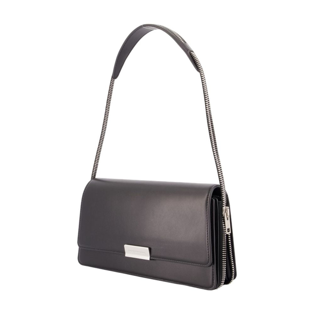 Siren Medium Flap Umhängetasche – Alexander Wang – Leder – Schwarz