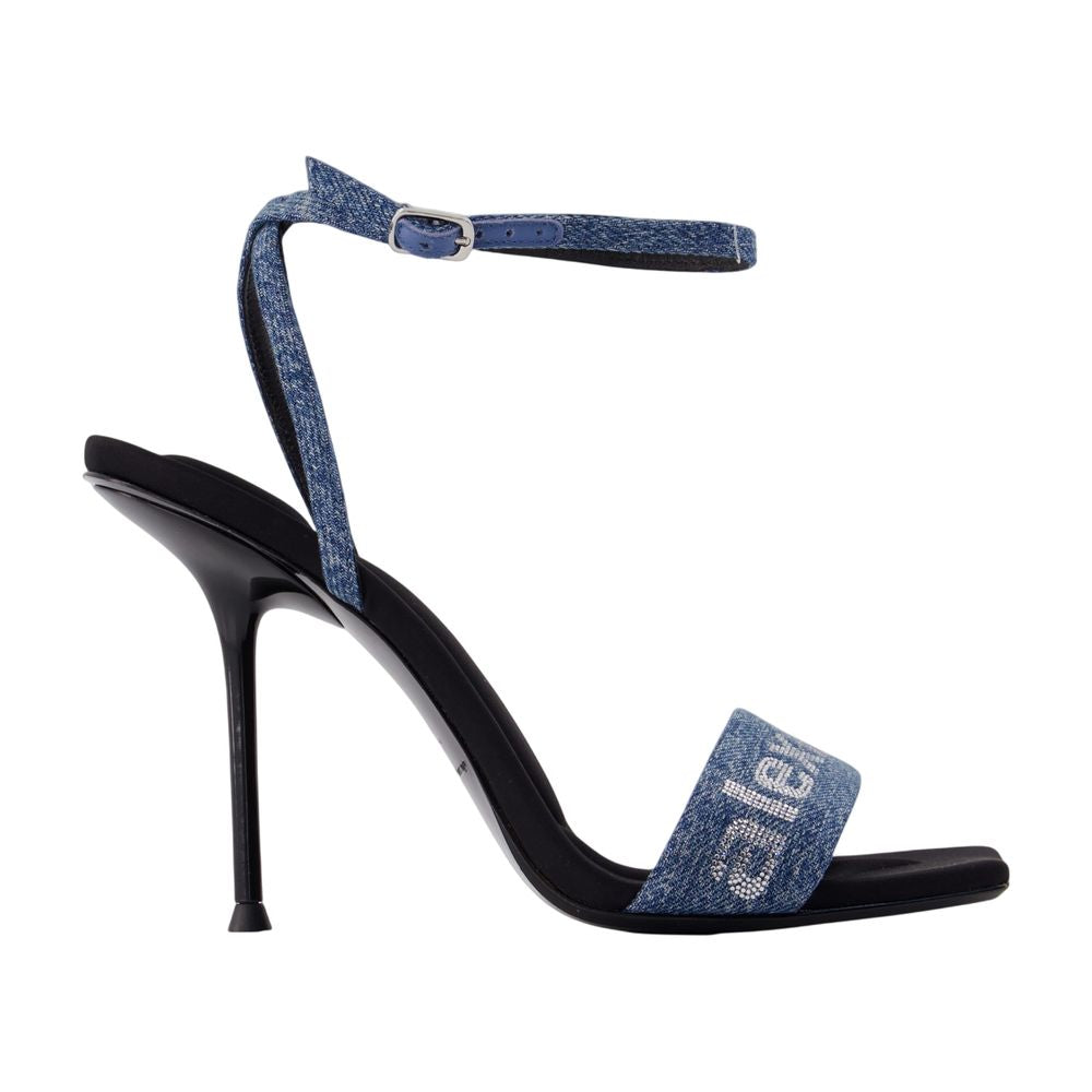 Pumps „Julie Billboard“ 105 mm – Alexander Wang – Baumwolle – Blau
