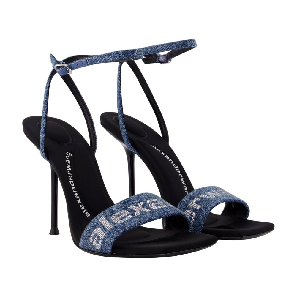 Pumps „Julie Billboard“ 105 mm – Alexander Wang – Baumwolle – Blau