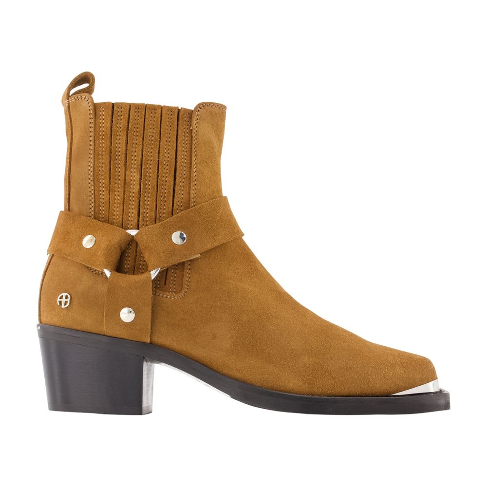 Mid-Biker-Stiefeletten – ANINE BING – Leder – Braun