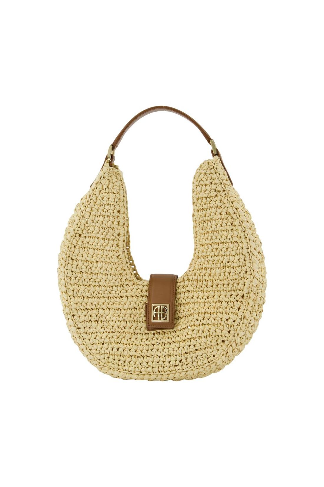 Anine Bing-Lou Monogram Schultertasche - ANINE BING - Leder - Beige-Taschen-Black-Deal-Outlet-by-ARCHIVIST