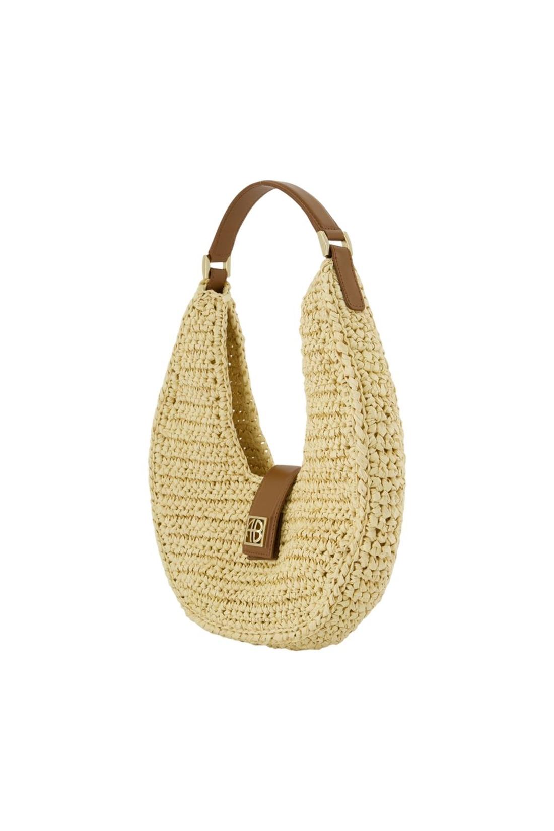 Anine Bing-Lou Monogram Schultertasche - ANINE BING - Leder - Beige-Taschen-Black-Deal-Outlet-by-ARCHIVIST