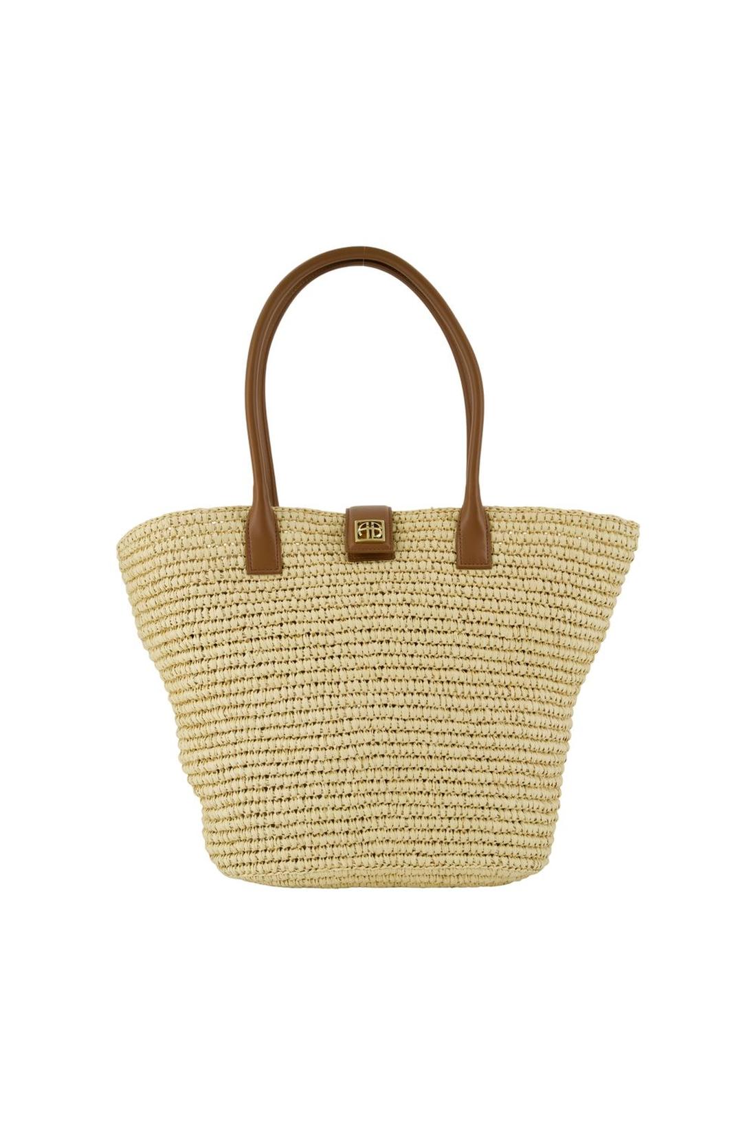 Anine Bing-Cabas Lou Monogramme - ANINE BING - Leder - Beige-Taschen-Black-Deal-Outlet-by-ARCHIVIST