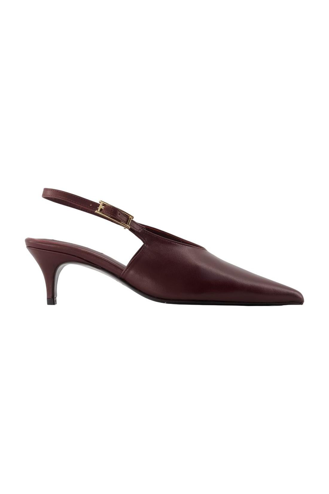 Nelly Buckle Pumps - ANINE BING - Leder - Bordeaux
