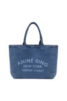 Anine Bing-Einkaufstasche Leo - ANINE BING - Baumwolle - Blau-Taschen-Black-Deal-Outlet-by-ARCHIVIST