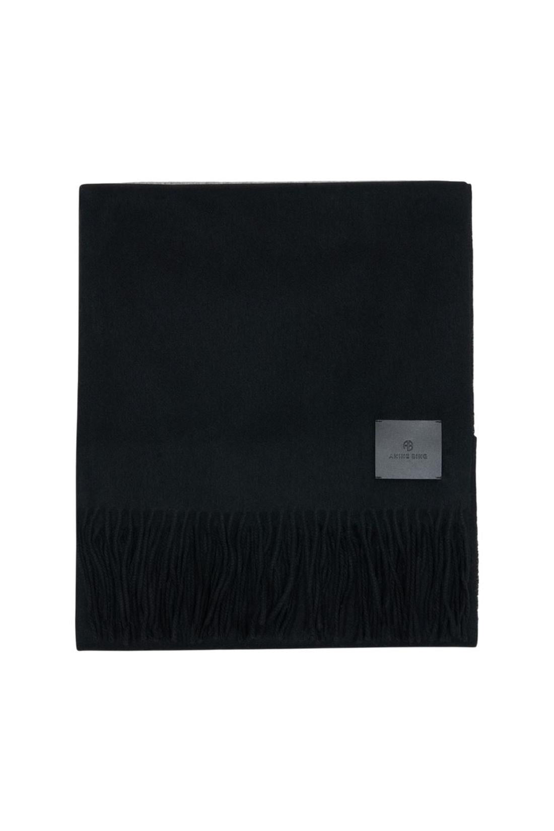 Augustina-Schal - ANINE BING - Wolle - Schwarz-Outdoor-Anine Bing-One size-black-ARCHIVIST