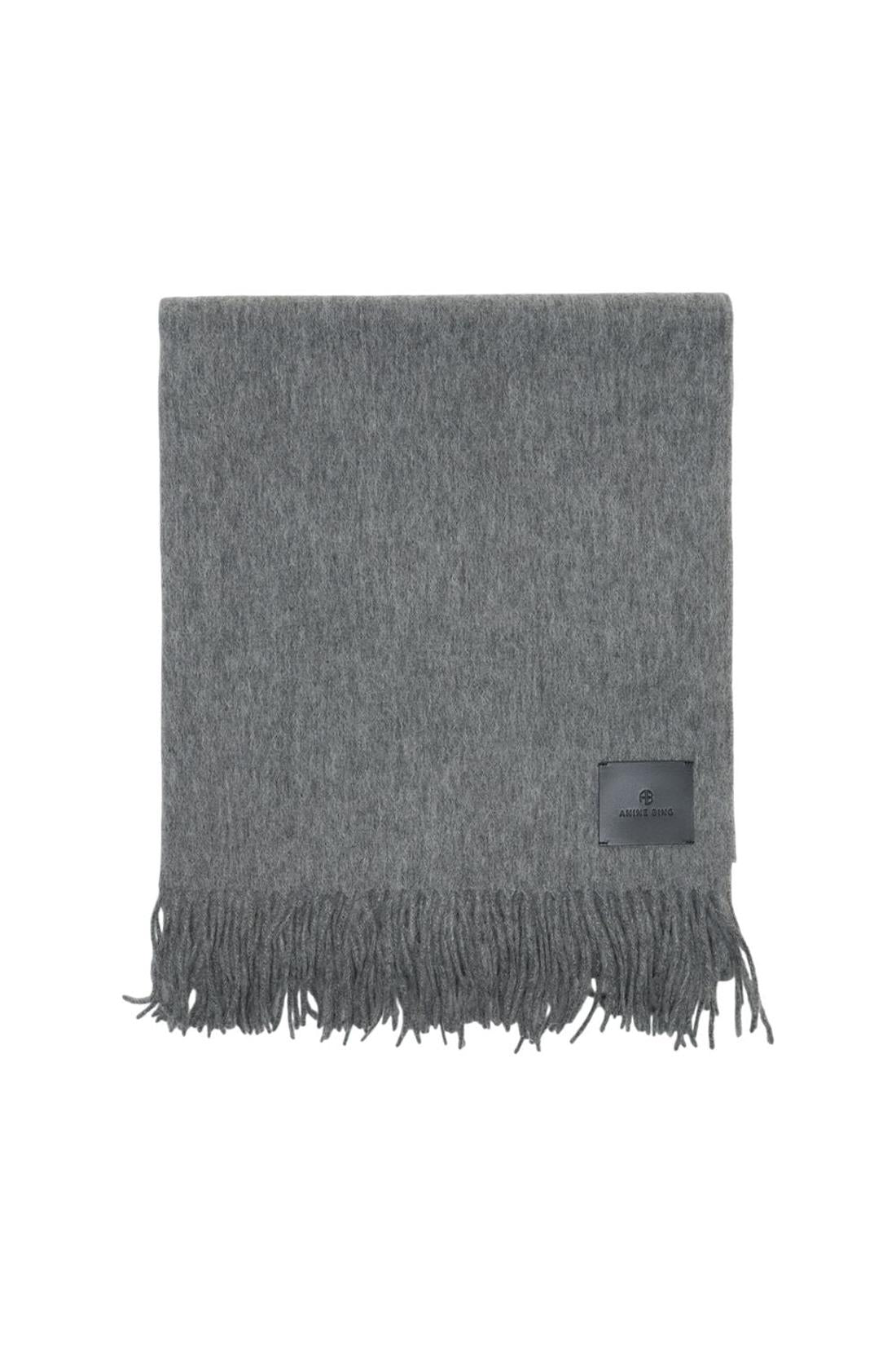 Augustina-Schal - ANINE BING - Wolle - Grau-Outdoor-Anine Bing-One size-grey-ARCHIVIST