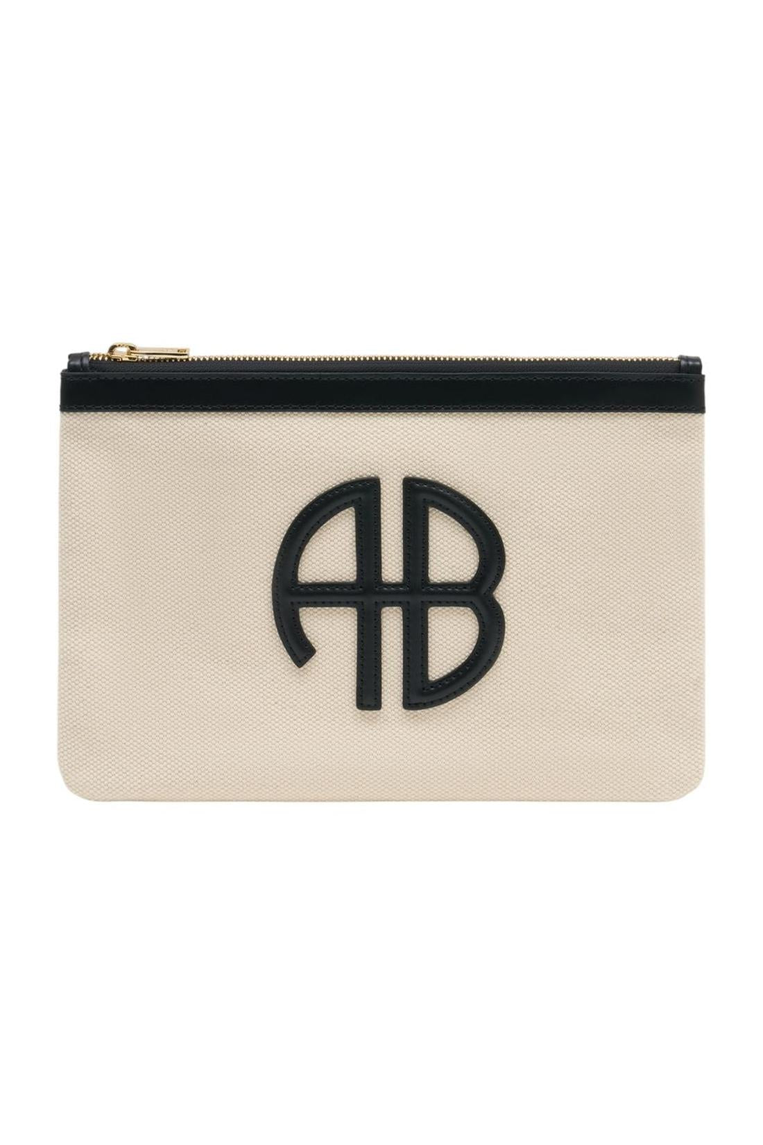 Anine Bing-Lili Clutch - ANINE BING - Baumwolle - Beige-Taschen-Black-Deal-Outlet-by-ARCHIVIST