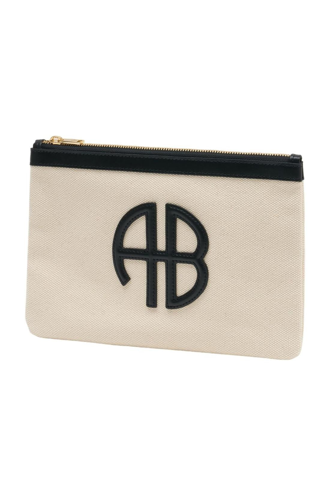 Anine Bing-Lili Clutch - ANINE BING - Baumwolle - Beige-Taschen-Black-Deal-Outlet-by-ARCHIVIST
