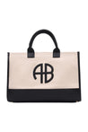 Anine Bing-Cabas Medium Lara - ANINE BING - Baumwolle - Beige-Taschen-Black-Deal-Outlet-by-ARCHIVIST
