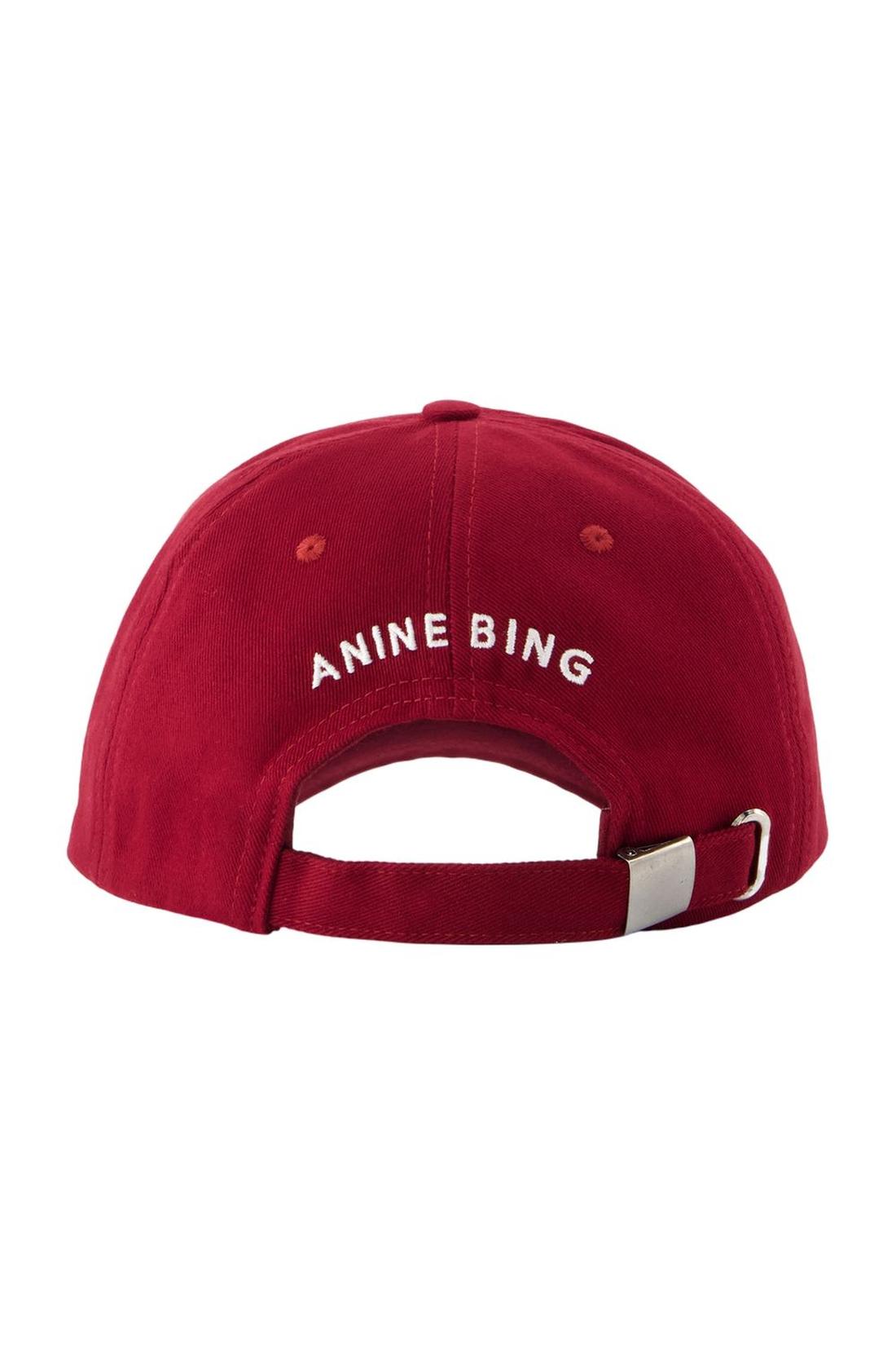 Anine Bing-Jeremy Baseball Cap - ANINE BING - Baumwolle - Bordeaux-Outdoor-Black-Deal-Outlet-by-ARCHIVIST