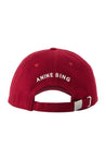 Anine Bing-Jeremy Baseball Cap - ANINE BING - Baumwolle - Bordeaux-Outdoor-Black-Deal-Outlet-by-ARCHIVIST