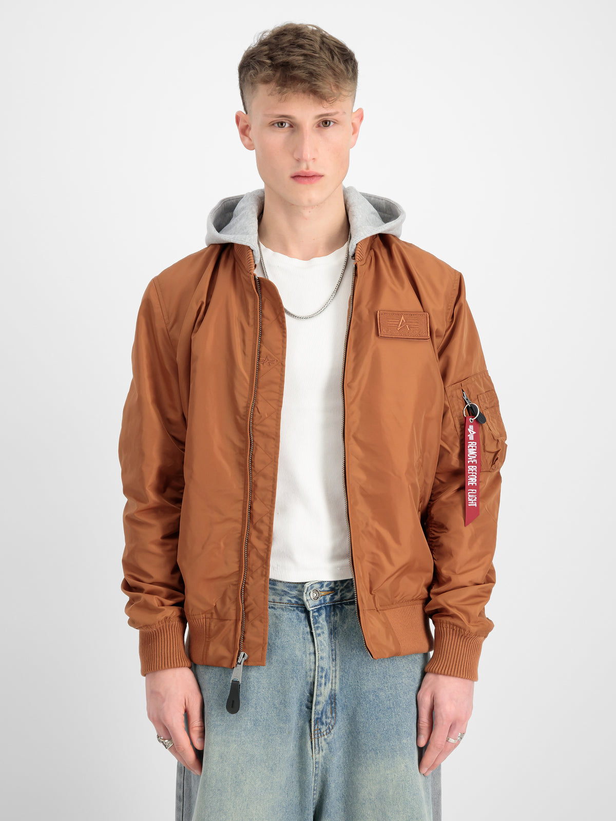 MA-1 TT Hood Light Slim Bomber Jacket