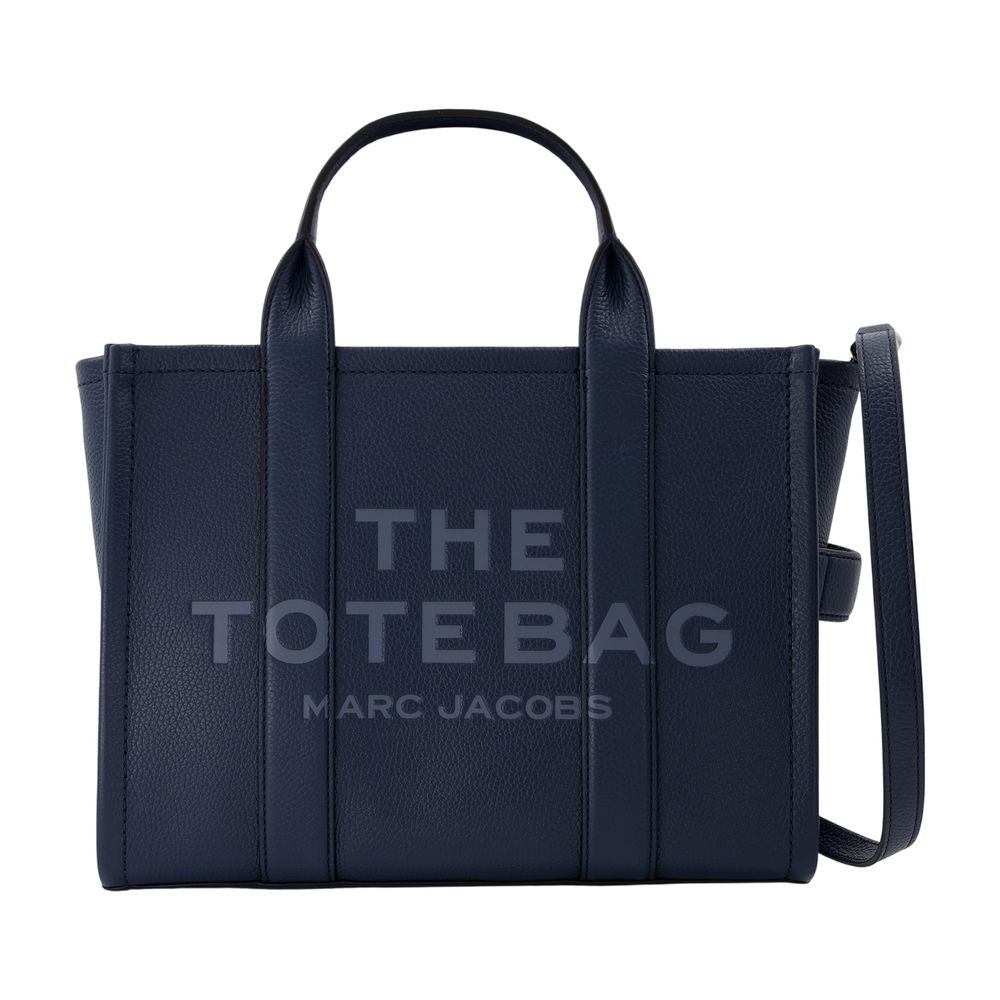 The Small Tote aus blauem Leder