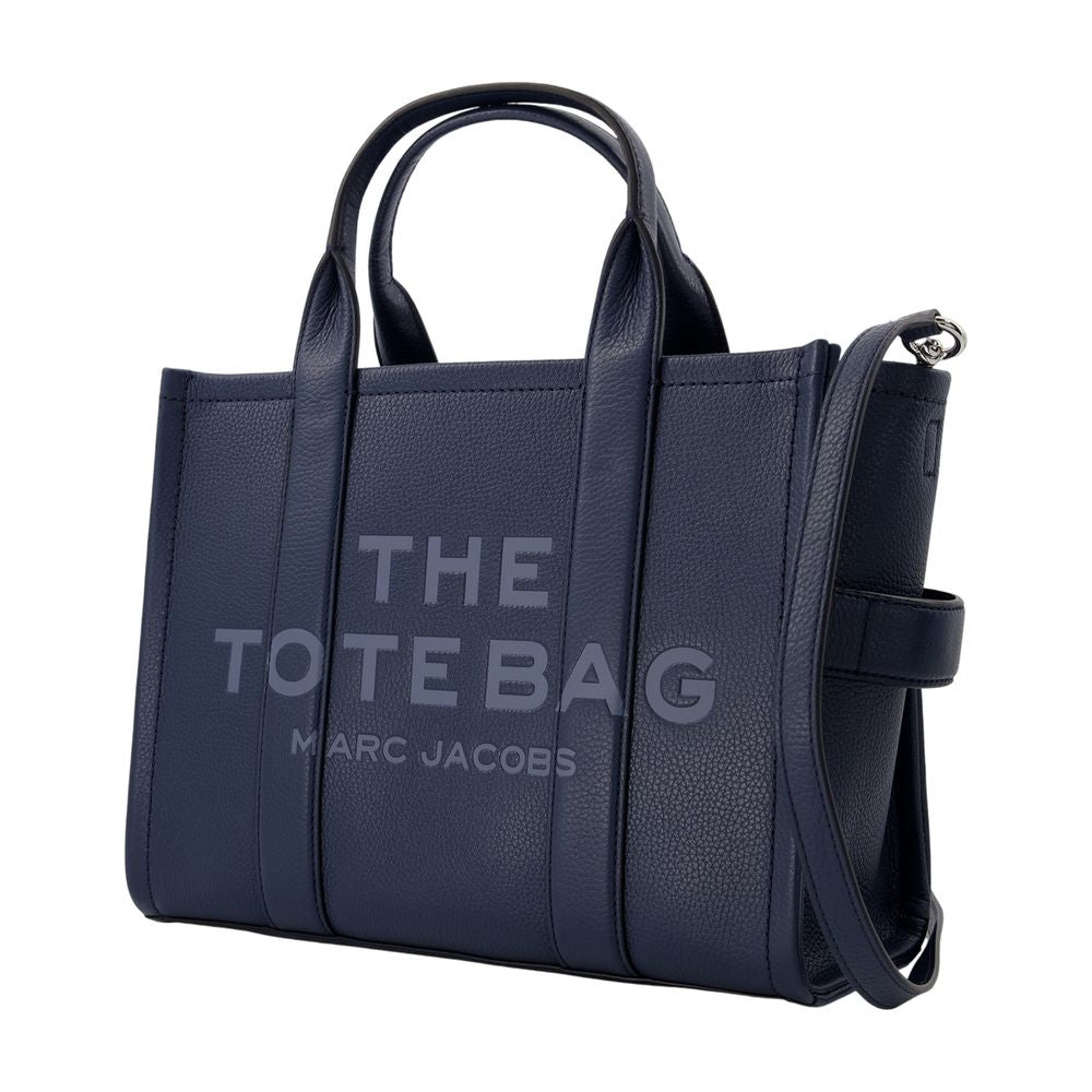 The Small Tote aus blauem Leder